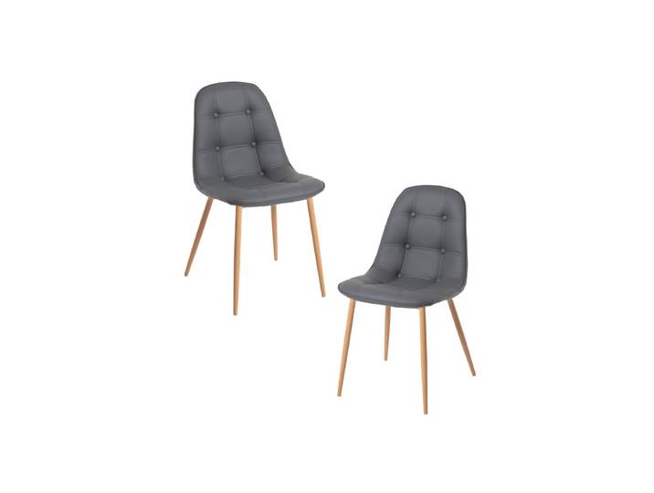 2er Set Plazi Stühle - Gris dunkel