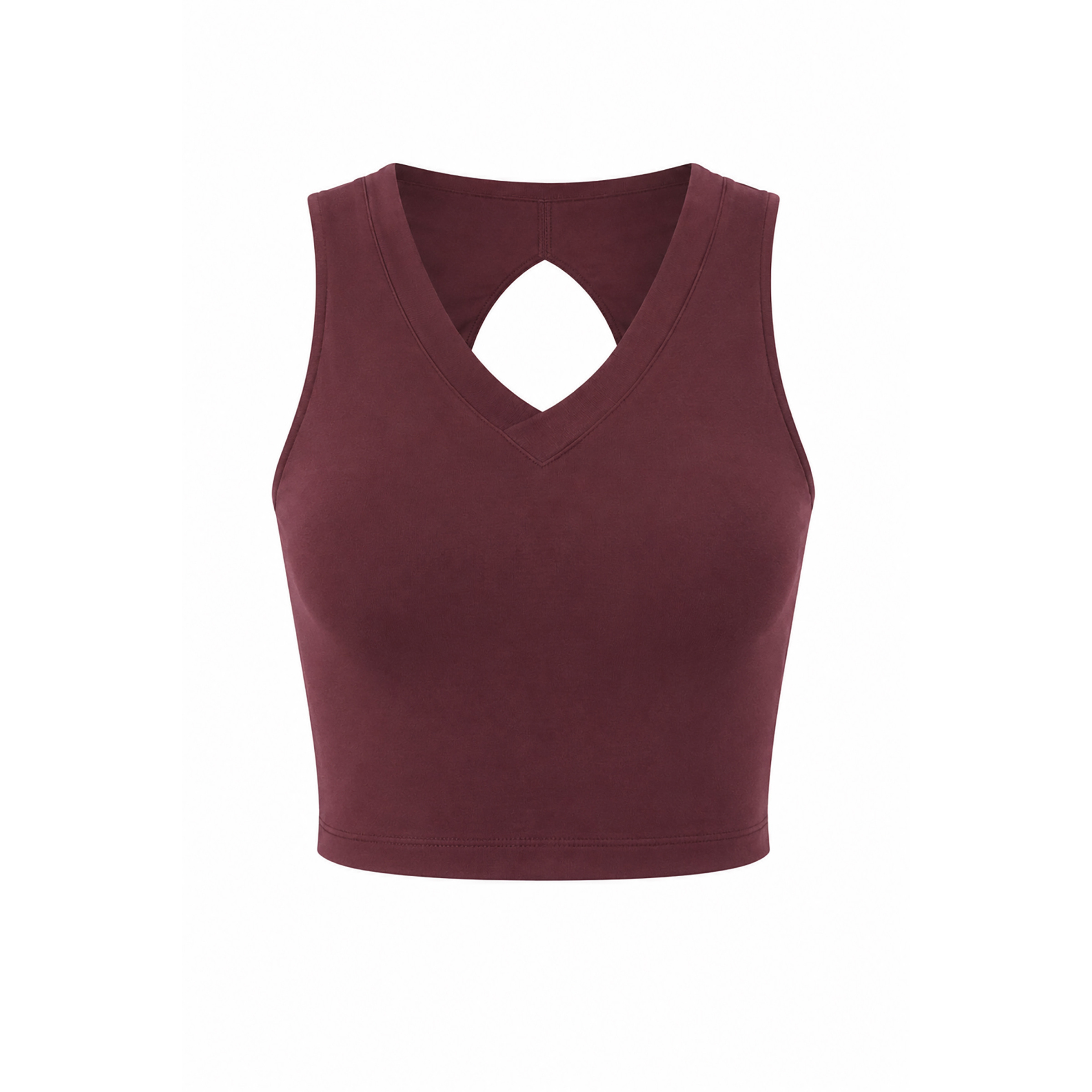 Mandala Cropped V-Neck Top Damen Tanktops rosa Größe M Elastisch