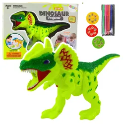 Dinosaurier-Projektor zum Zeichnen und Malen, 18 Bilder, 2-in-1-Marker