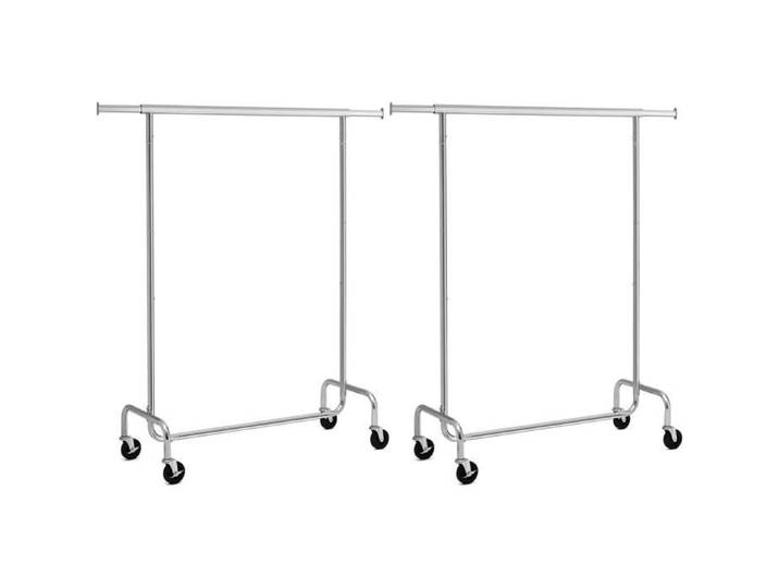 Portant à Vêtements avec roulettes SONGMICS - Lot de 2 - Capacité de Charge 130 kg - Argent