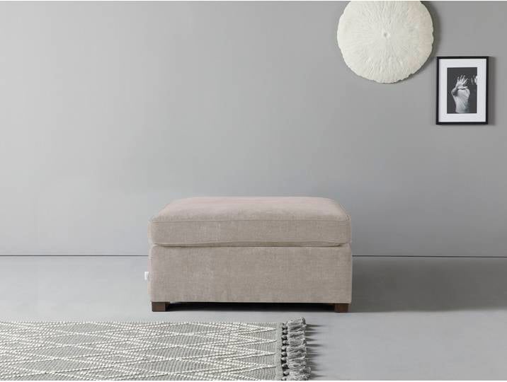 Polsterhocker HOME AFFAIRE Skara , beige (natur), B:90cm H:48cm T:100cm, 100% Polyester, Hocker, Polsterhocker, Passend zur Serie »Skara«.