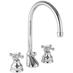 Herzbach Anais Waschtischarmatur 32422000101 chrom, mit Ablaufgarnitur, 3-Loch-Armatur