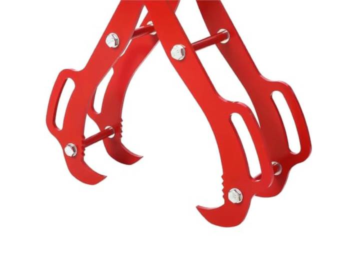 Log Lifting Tong 4 Krallenholz-Hebezangen 70 cm Holzrückezange Holzgreifer mit festem Ring Wellige Zähne 360° drehbarer Haken 3,6 Tonnen Kapazität