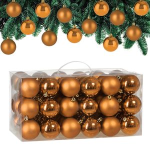 Deuba Weihnachtskugeln 102109, Kupfer, Kunststoff, Set mit 54 Kugeln