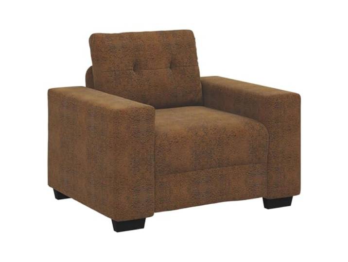 Makastle Sofa Couch Sessel Braun 100 cm Kunstwildleder