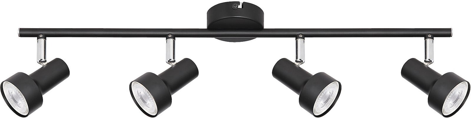 Rabalux Konrad Plafondlamp met 4 spots, zwart, GU10 fitting