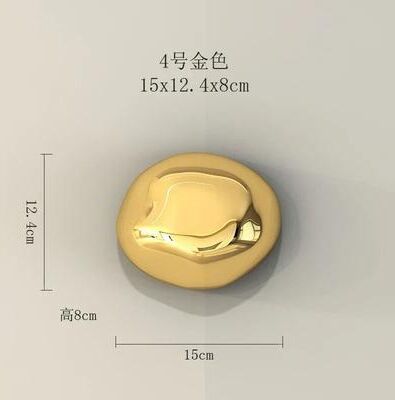 Inspired Finds Modern Abstract Stone Wall Hanging Sculpture Minimalist Home Decor Accent gold 5.9in