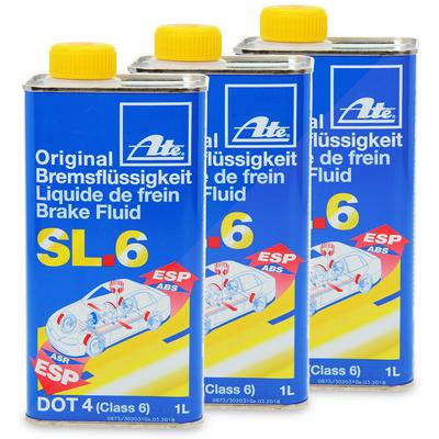 Ate 3x 1 Liter Bremsflüssigkeit SL.6 DOT4 [Hersteller-Nr. 03.9901-6402.2]
