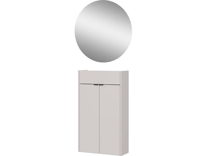Garderoben-Set GERMANIA Ameca , beige (kaschmir), B:60cm H:200cm T:22cm, Spanplatte, Kastenmöbel-Sets, Garderoben-Set, Mehrzweckschrank, geringe Tiefe, mit Selbsteinzug & Türdämpfung