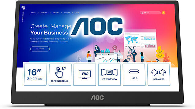 MONITOR PORTÁTIL LED AOC 16T2