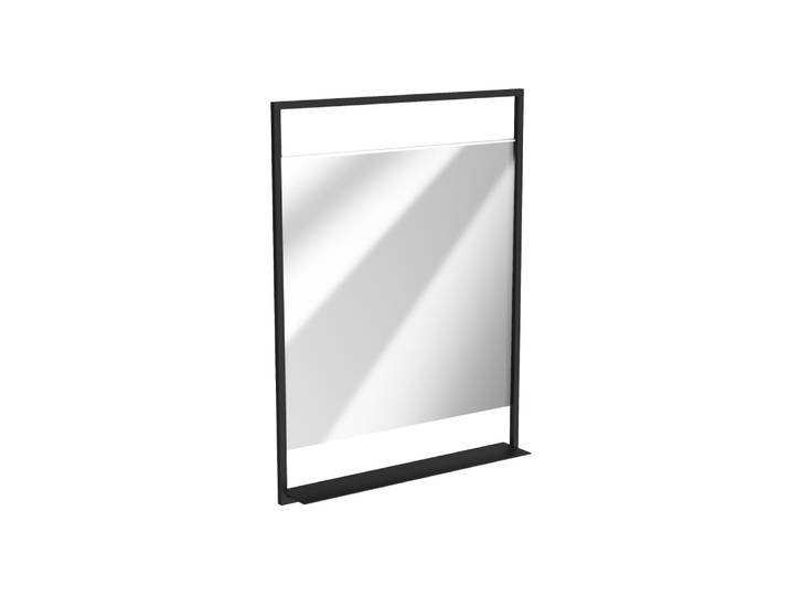 Miroir salle de bains en aluminium noir 10x60x80cm