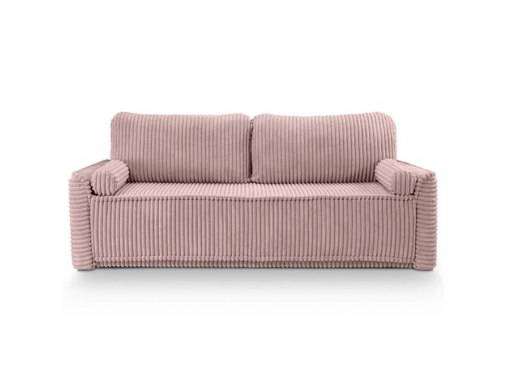 Mid.you Schlafsofa Grubs, Rosa, Kunststoff, Füllung: Polyurethan (PUR),Polyurethan (Pur), 225x96x93 cm, Made in EU, FSC Mix, Wohnzimmer, Sofas & Couches, Schlafsofas, Sonstige Schlafsofas