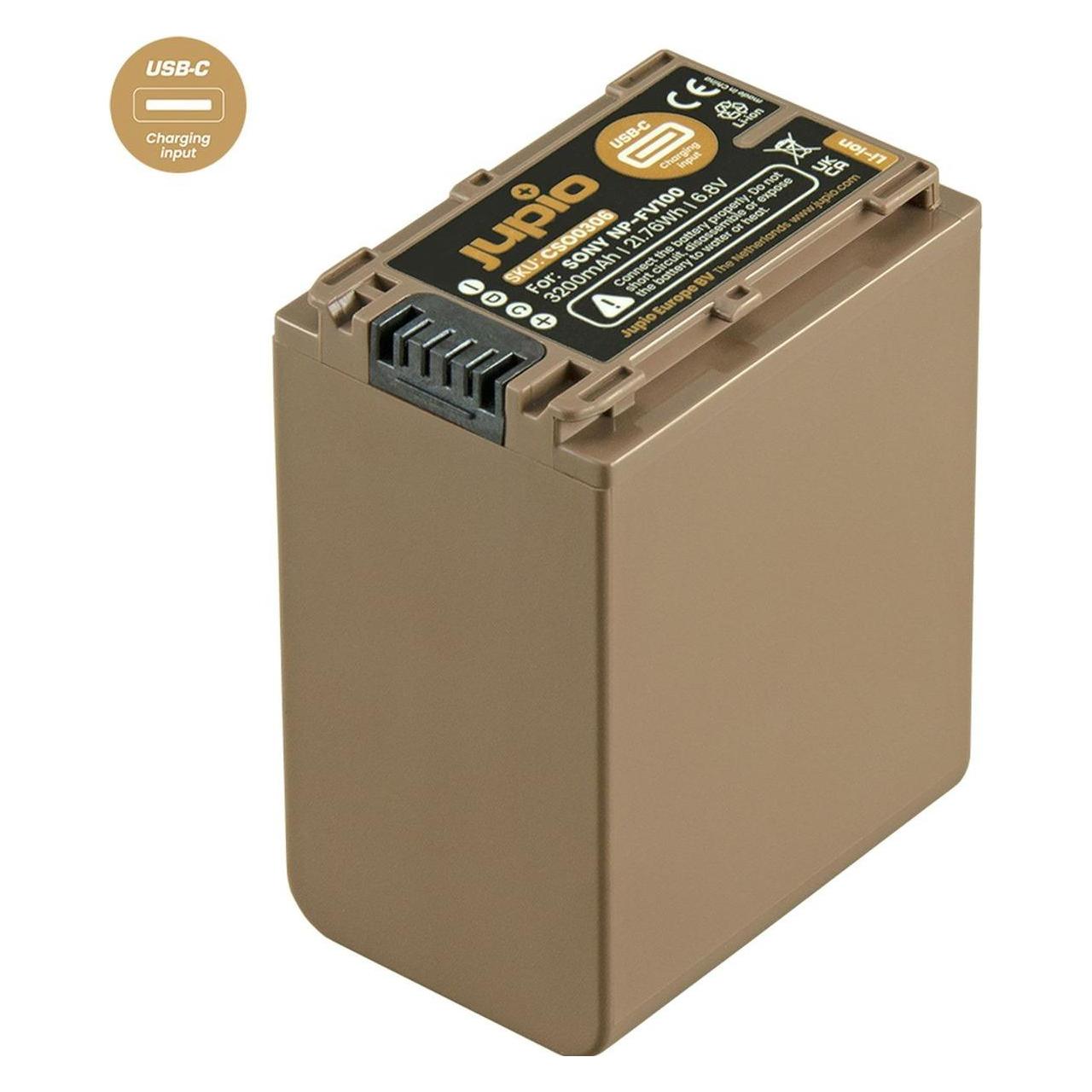 Jupio NP-FV100 Ultra C (USB-C Input) 3200mAh (Kamera Akku) (CSO0306)