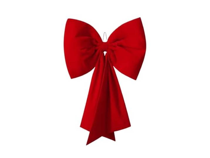 LuoAXINN Weihnachtsschleifen Christmas Tree Topper Bow Red Long Streamers Ribbon Extra Large Satin Front Door Pendant Decor Party(Color 11)