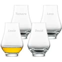 Whisky Nosing Tumbler - Name horizontal 4 Stück
