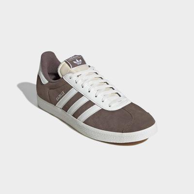 Sneaker ADIDAS ORIGINALS "GAZELLE", Herren, Gr. 38,5, braun (earth strata, sanftes weiß, earth strata), Leder, Synthetik, Schuhe Sneaker