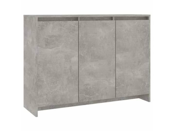 HGFDVCMR Sideboard 3 Türen Beistellschrank Betongrau 102x33x75 cm Praktischer Schrank in Betongrau für Wohnzimmer und Flur mit 3 Türen und geräumiger Ablage aus Holzwerkstoff.