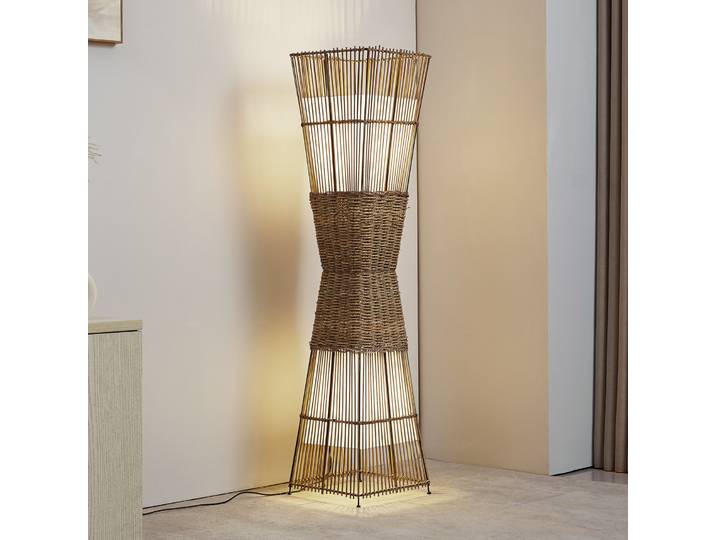Jacinto Lampadaire Nature - Lindby - Salon / séjour - Bohême - Bambou - À ampoule unique