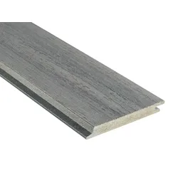 18x152 mm NATURinFORM WPC Fassadenprofil, "Die Gestaltende XXL", mit Holzmaserung, leicht gebürstet, Graphitgrau, Deckmaß: 148mm