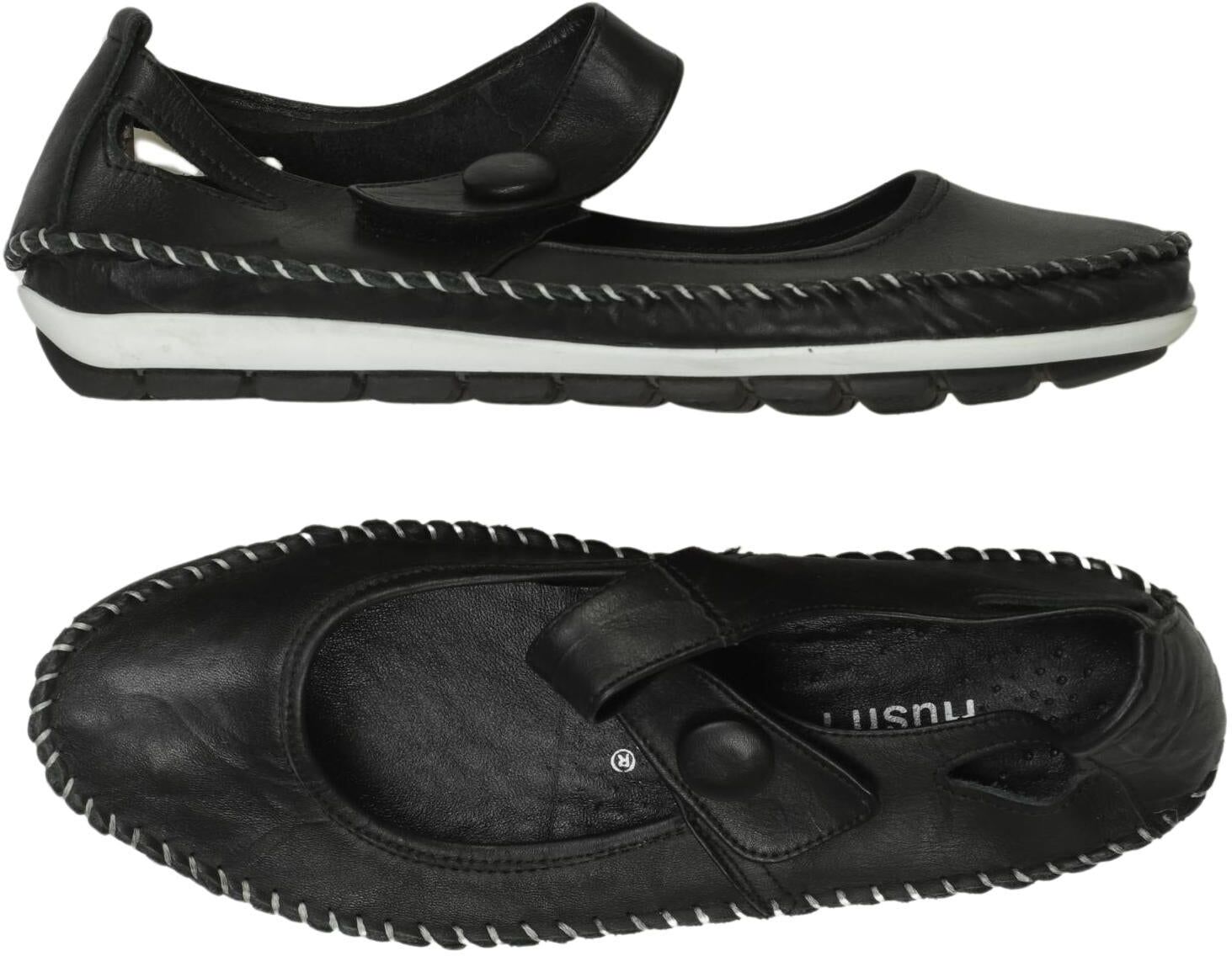 Hush Puppies Damen Ballerina, Schwarz, Gr. EU 38, Leder - Second Hand