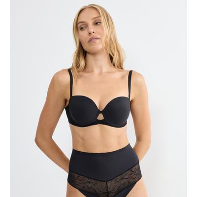 Bügel-BH TRIUMPH "Comfort Contour WDP", Damen, Gr. 75, Cup E, schwarz, Microtouch, Obermaterial: 41% Polyamid, 34% Polyester, 25% Elasthan, BHs Bügel-BH, Comfort Wire