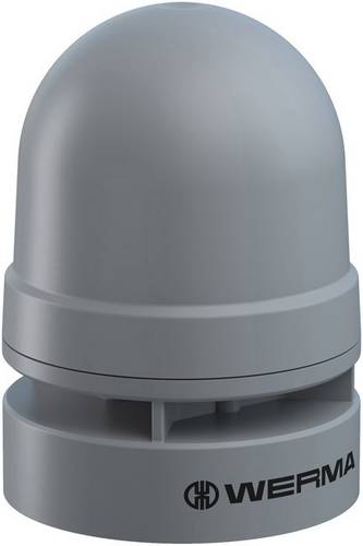 Werma Signaltechnik Signalsirene 160.700.75 Mini Sounder Dauer/Puls 24VAC/DC GY Pulston, Dauerton 24V 95 dB