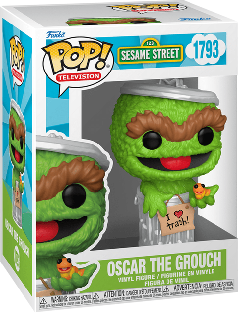 Pop! Vinyl - Sesame Street - Oscar the Grouch by Funko, Green Vinyl Collectible Figure