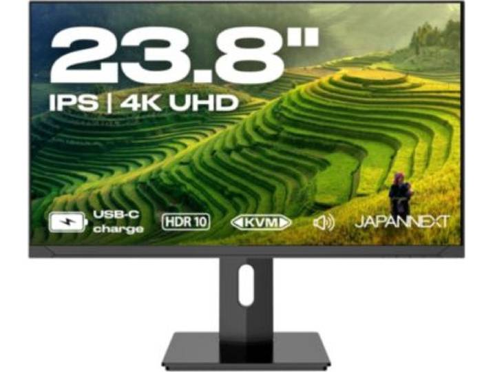 Japannext - Ecran Pc 4k Jn-Ips2380uhdr-C65w-Hsp 24'' Ips 4k Hdr10 Usb-C 65w Kvm