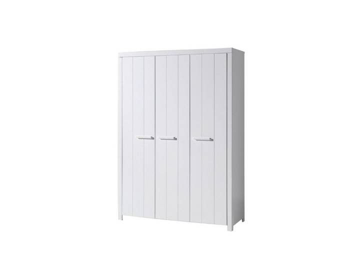 58 aufm Kessel Kleiderschrank Kinderzimmerschrank Karalynn 144x58x206 Wäscheschrank 3 Türen MDF Weiß (inkl. Versand, Lieferung bis Verwendungsstelle) Kleiderschrank 3 Türen,Kleiderstange,Wäschefächer,verstellbarem Boden