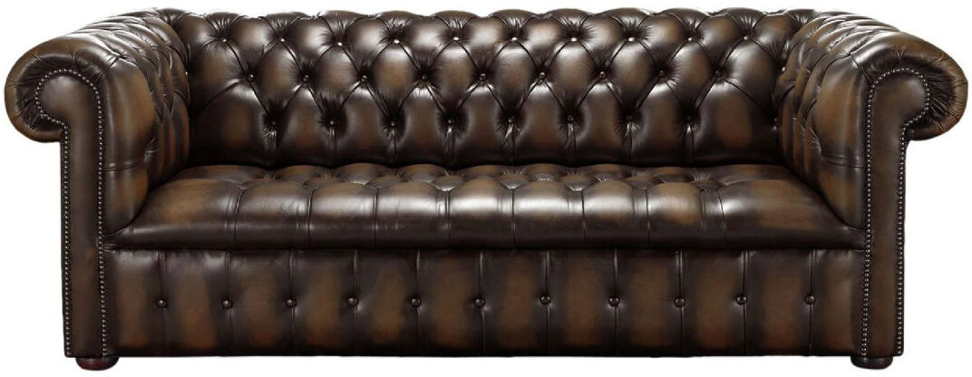 Designer Sofas For You Ltd 3 Seater Sofa Antique Brown 75cm H X 200cm W X 90cm D