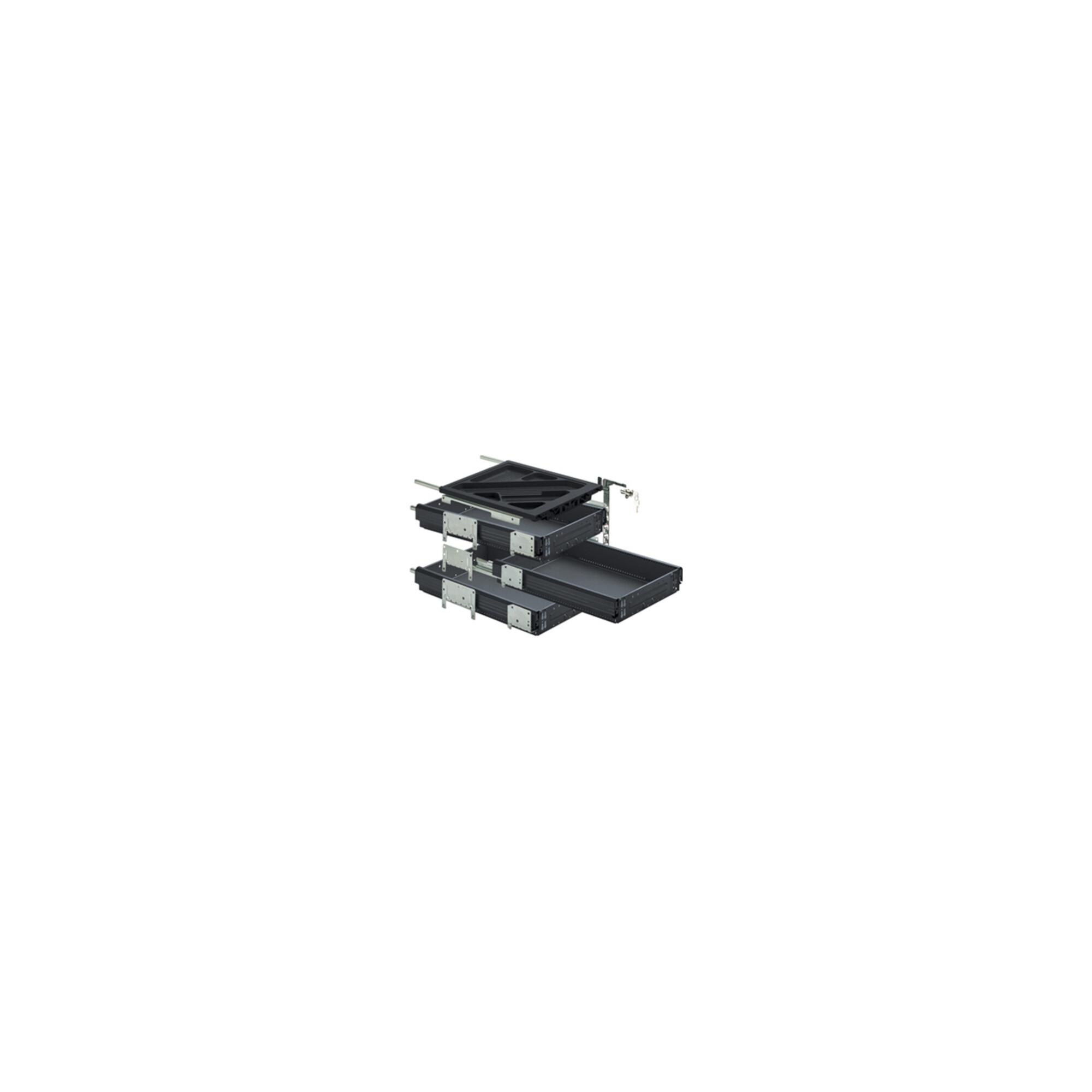 Hettich Container-Set mit Vollauszügen, schwarz, 730 mm (41063)