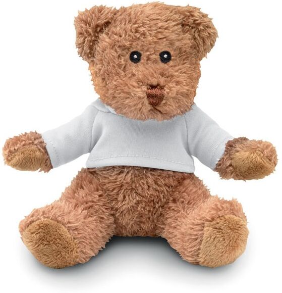 JOHNNY T Peluche ourson avec t-shirt blanc