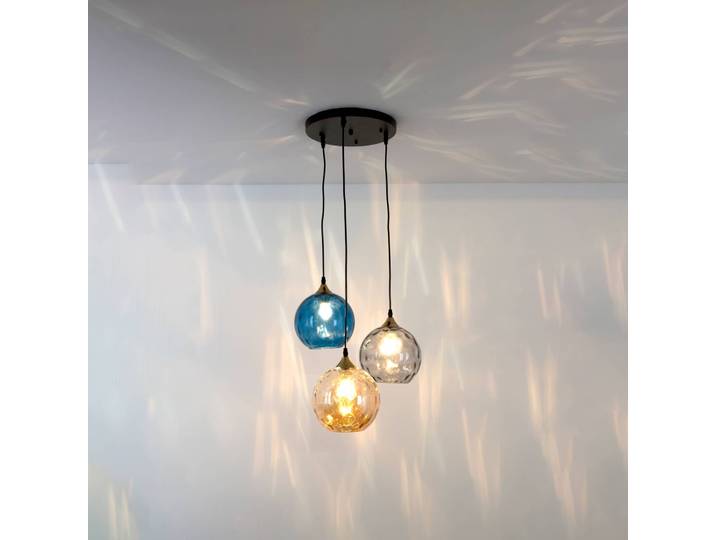 Holländer Glas Hängeleuchte La Spezia, dimmbar, Multicolour, für Wohn- / Esszimmer, Glas, Modern, Kugellampe