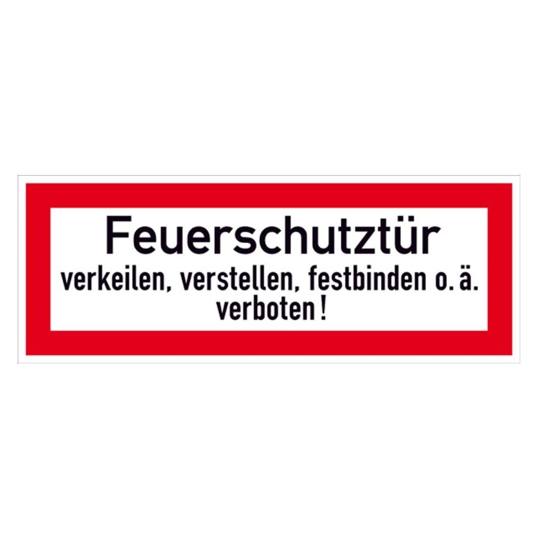 Wolk 21.2554 Hinweisschild Feuerschutztür verkeilen verstellen festbinden (21.2554)