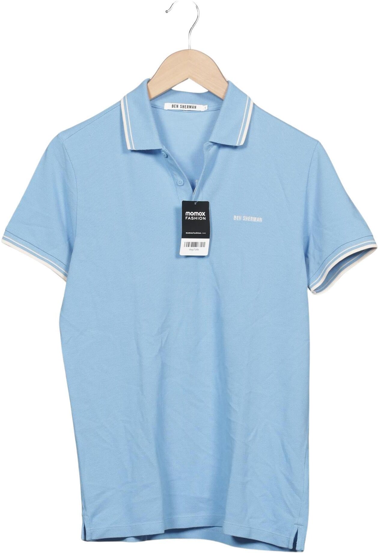 Ben Sherman Herren Poloshirt, Hellblau, Gr. S, Baumwolle - Second Hand