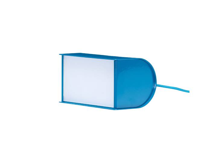 HÜBSCH - Lampe de table Book - Bleu - Verre opalin