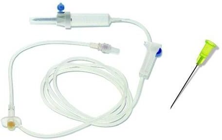 EUROSPITAL SpA Euroset 34 Deflussore Con Filtro e Con Ago - Deflussore per Infusioni Endovenose