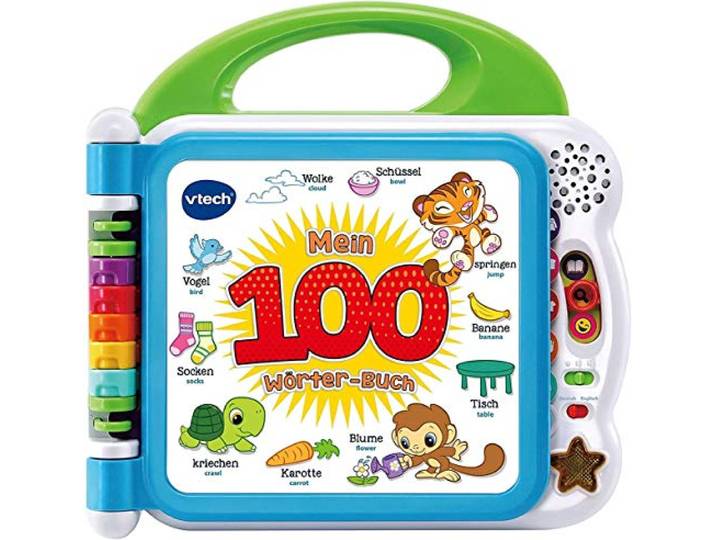 VTech Mein 100-Wörter-Buch – Interaktives Bilderbuch, Deutsch-Englisch