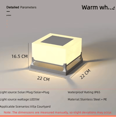 Inspire Essentials LumaPost Solar Pillar Light For Modern Outdoor Spaces s Warm White plug In The Wire