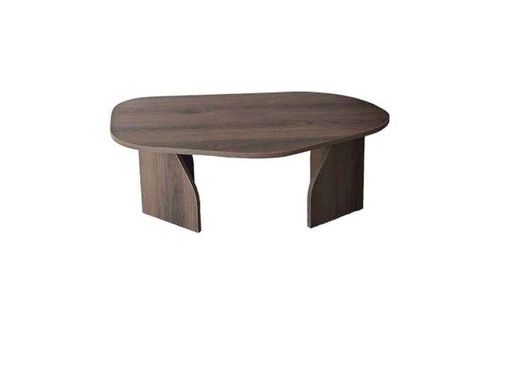 Hanah Home Eleganter Couchtisch aus Walnussholz, 100 cm x 60 cm x 35 cm 100% melaminbeschichtete Spanplatte, 18 mm stark Stilvoll und langlebig