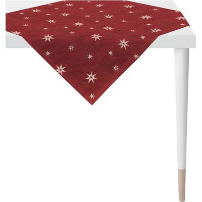 Tischdecke APELT "5842", rot (goldfarben, rot), B:85cm L:85cm, Polyacryl, Polyester, Viskose, Tischdecken, Tischdecke