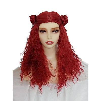 Descendants 4 Rote Kostüm-Perücke für Mädchen Halloween Cosplay Party Perücken