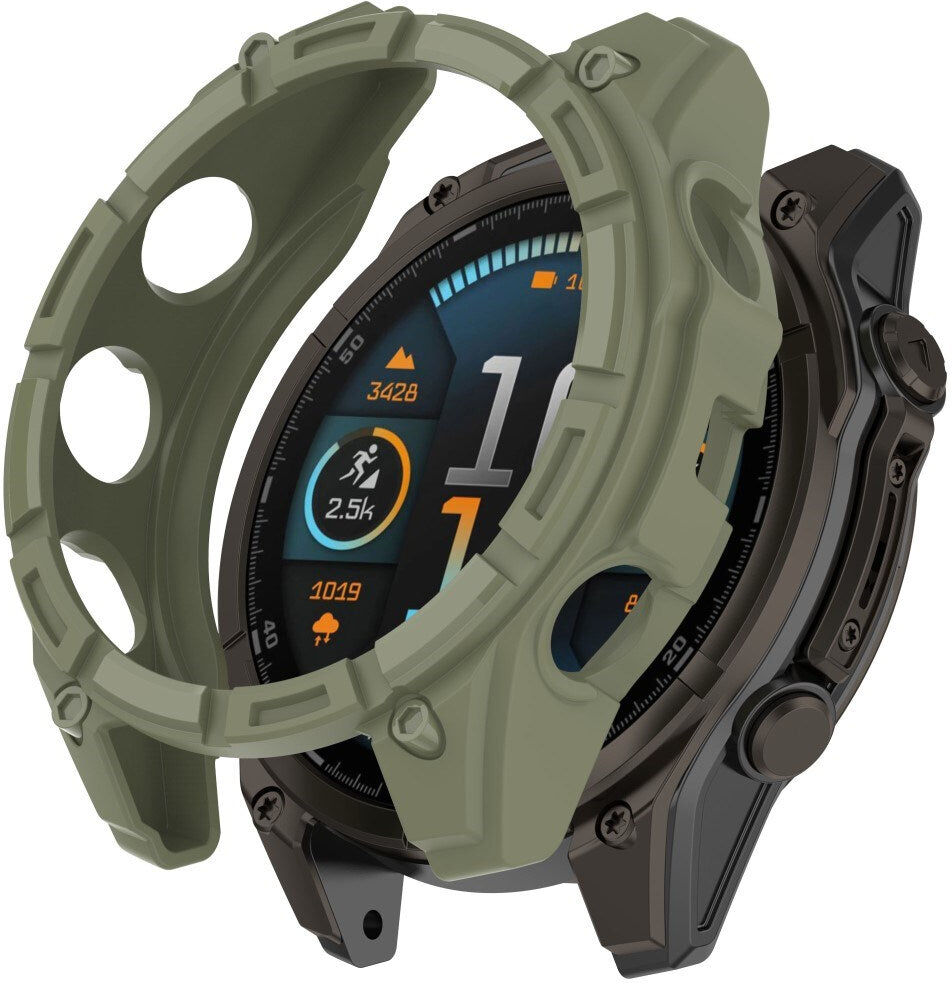 INCOVER Garmin Tactix 8 Solar (51mm) - Bumper Plastik Cover - Grøn