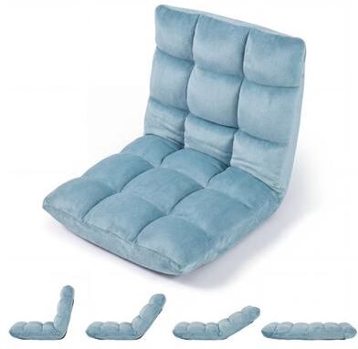 Costway 14-Position Adjustable Cushioned Floor Chair-Green