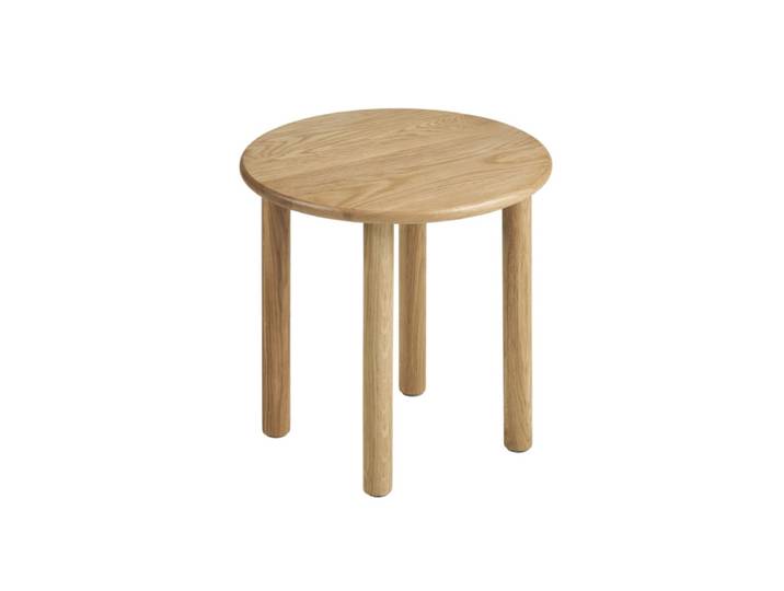 Table basse en chêne massif nature, ø40 cm