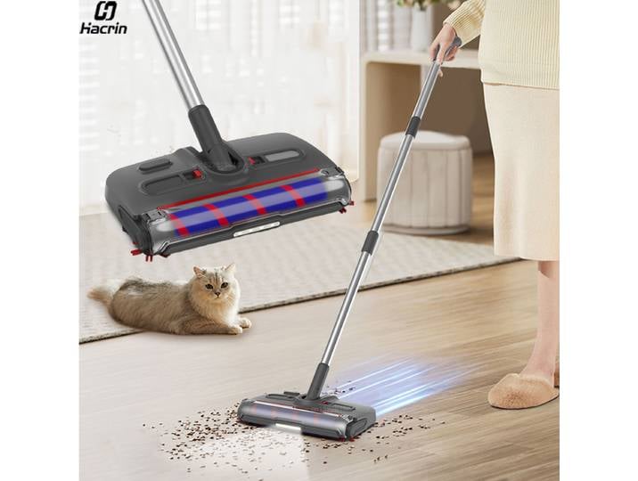 Balayeuse électrique Portable, balayeuse de sol pour tapis, Machine de nettoyage, vadrouille électrique sans fil, Rechargeable, rotative