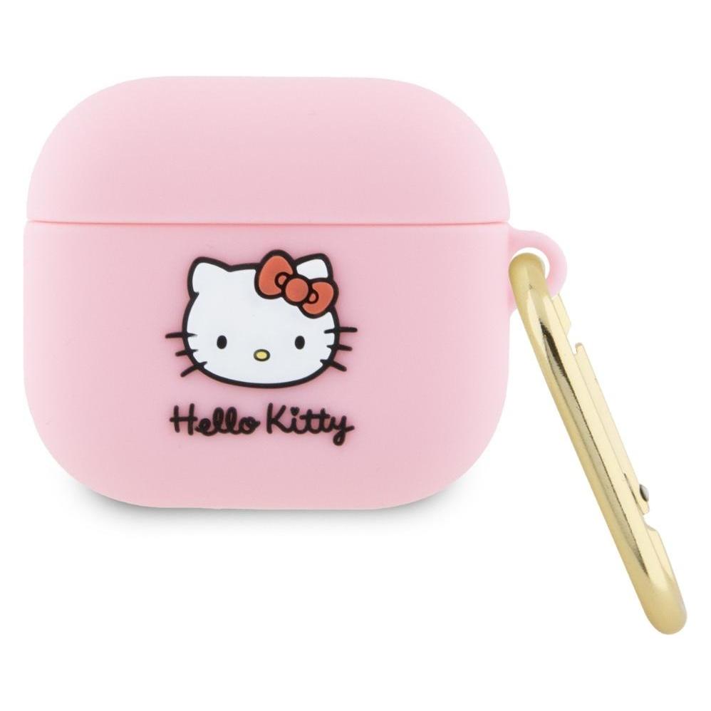 Hello Kitty HKA33DKHSP Airpods 3 cover różowy/pink Silicone 3D Kitty Head (Kopfhörer Hülle) (1696244904)