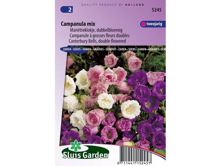 Campanula zaden dubbel Choice Mix klokjesbloem