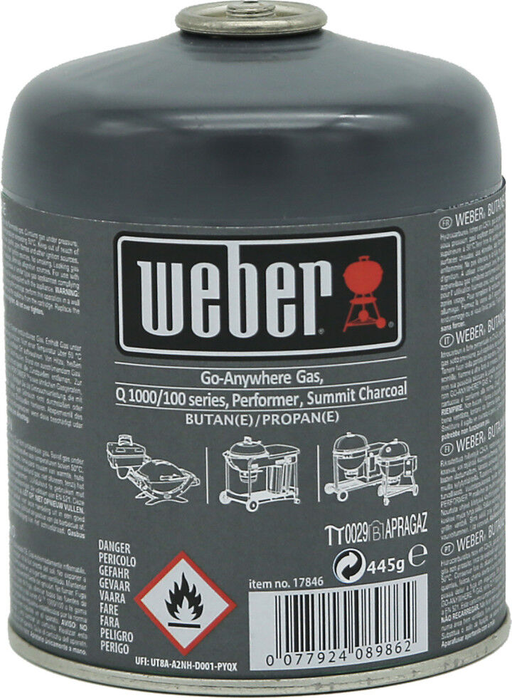 Weber Gaskartusche small 445 g, mit Schraubventil