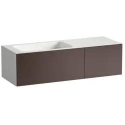 Laufen FOLIO Waschplatz H580FO75231121 1254x450x350 mm, ohne Armaturenbank, ohne Hahnloch, ohne Überlauf, Farbe: Schattenerde